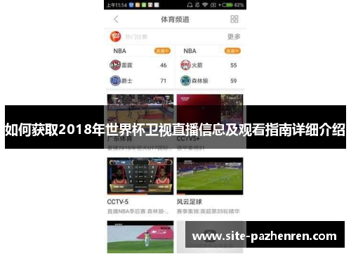 如何获取2018年世界杯卫视直播信息及观看指南详细介绍