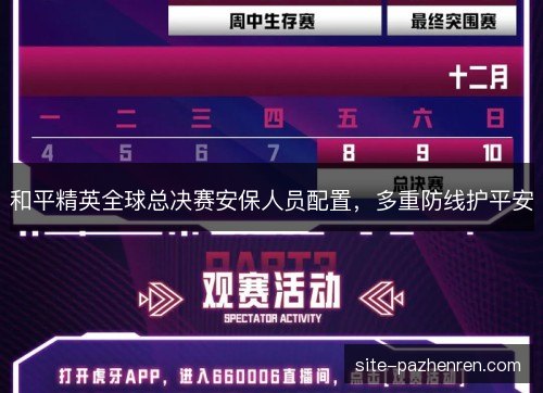 和平精英全球总决赛安保人员配置，多重防线护平安